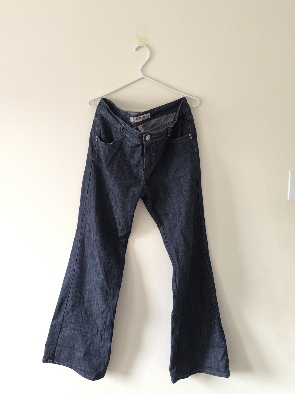 Dark Blue Mens Straight-Leg Denim Jeans - Classic Back Pocket Design